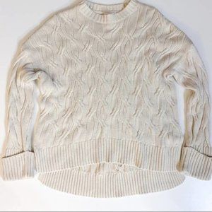 Neutral Cable Knit Sweater Cream
